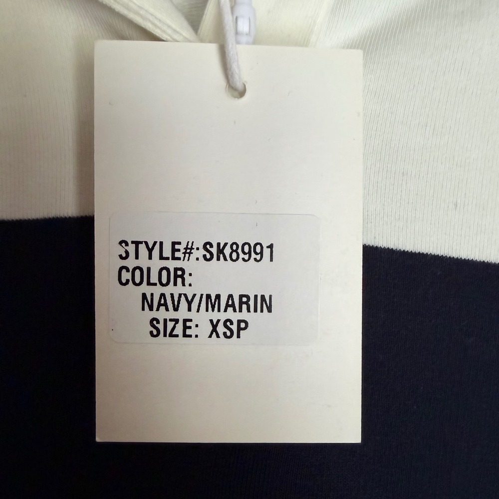 Stellah Polo Mini Dress Brighton Preppy Nautical Stripe Petite Coastal XSP NWT - Picture 9 of 9